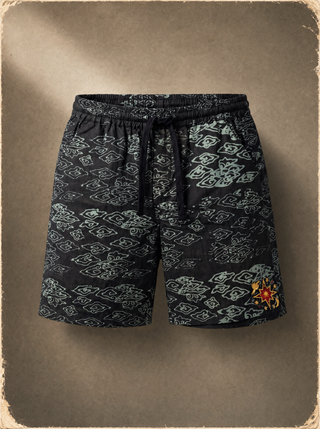 Pool Shorts — Green Clouds (Green)