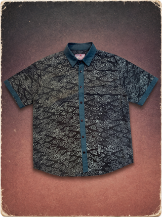 Sanur Shirt — Cloud Two-Tone (Green/Black)