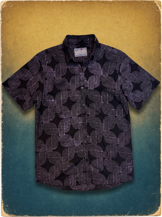 Sanur Shirt — Disco Track (Purple)