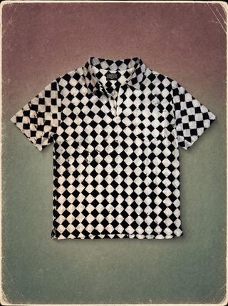 Riviera Shirt - Harlequin Black White