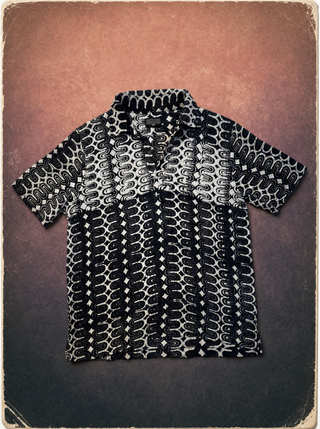 Riviera Shirt - Disco Stripes Black White