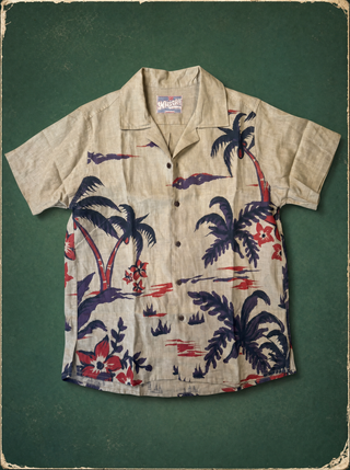Baliwaiian Shirt — Palm Tree (Beige)