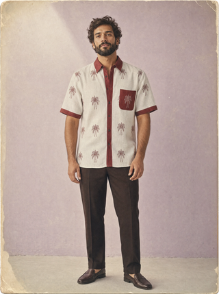 Chalant Shirt — Two-Tone (Red biege)