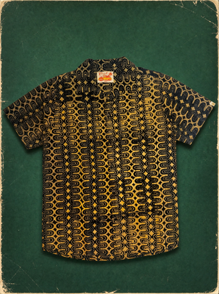 Kuta Shirt — Disco Stripes (Yellow)