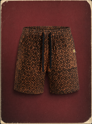 Pool Shorts — Latin Sun (Orange)