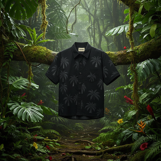 T-Shirt Black Jungle Setting
